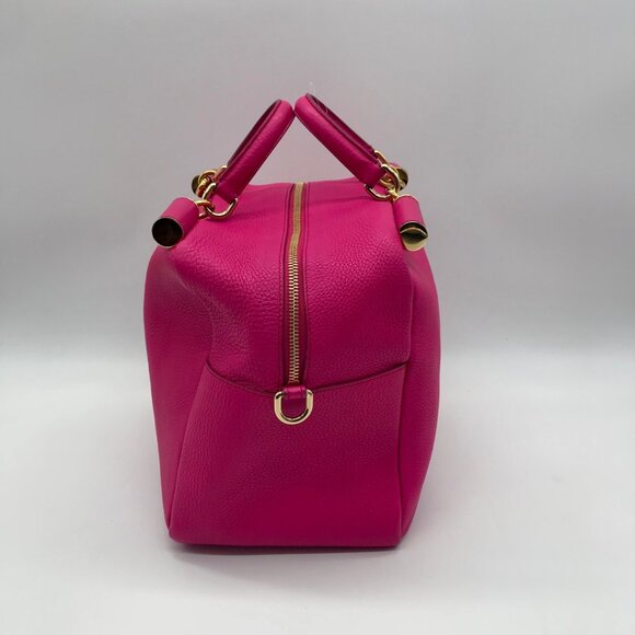 Dolce & Gabbana Pink Pebbled Leather Satchel Bag - Picture 3 of 16